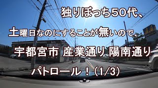 独りぼっち５０代、土曜日なのにすることが無いので、宇都宮市 産業通り 陽南通り パトロール！？（1/3）