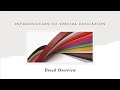 Broad Overview of Special Education