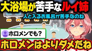 大浴場が苦手なルイ姉。ホロメンとも一緒に入れない。【鷹嶺ルイ/ホロライブ切り抜き】