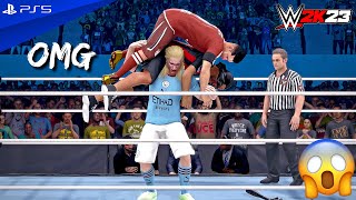 WWE 2K23 - Haaland vs Benzema vs Cristiano vs Kane vs Lewandowski vs Zlatan vs Mbappe vs Messi | 4K