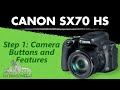 Canon Powershot SX70 HS  - Step Two: Camera Buttons and Features