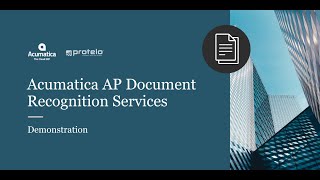 Acumatica AP Document Recognition Services