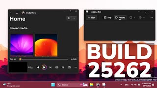 New Windows 11 Build 25262 – New Screen Recorder, Media Player Update, Widgets and Fixes (Dev)