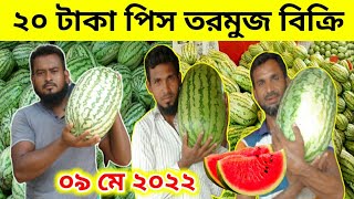 মাথাই নষ্ট ২০ টাকা পিস বড় বড় তরমুজ |তরমুজ | watermelon fruit wholesale market | watermelon market |