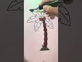 Cute Palm Tree Coloring // Satisfying Coloring Videos  #art #satisfyingcoloring #coloringbook #asmr