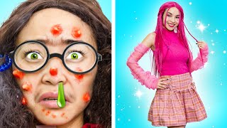 From Nerd to Popular Extreme Makeover | Amazing Beauty Hacks & Funny Situations