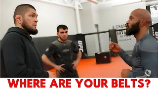 Khabib Gets Pissed Over UFC Robbing Mighty Mouse's Belts!