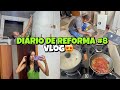 VLOG: Diário de reforma parte #8 | começou a reforma no banheiro| fiz almoço na casa do eli🚧🏠