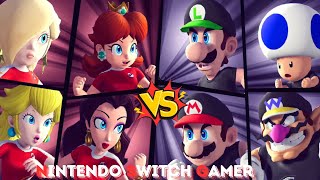 Mario Strikers Battle League - Team Luigi Vs Team Daisy ( Hard Cpu ) Full Match