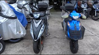 アドレスV125GとGP125をならべて観てみました。