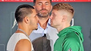 EDGAR BERLANGA TRIES TO INTIMIDATE JASON QUIGLEY DURING HEATED PRESS CONFERENCE FACE OFF