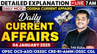 4th Jan Current Affairs 2025 | Current Affairs Today For OPSC OCS-ASO, OSSSC CRE-RI-AMIN, OSSC CGL