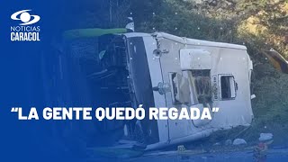 Doble tragedia en Antioquia: 8 muertos por accidente de 2 buses en Santa Rosa de Osos