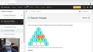 Solving Pascal's Triangle Recursively | LeetCode