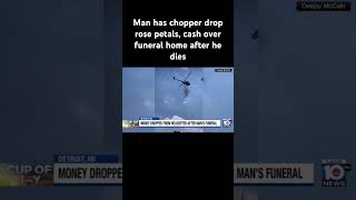 Man has chopper drop rose petals, cash over funeral home after he dies #michigan