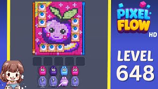 Pixel Flow Level 648 Solution Walkthrough