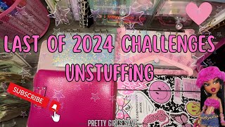 First video of 2025!! Let’s unstuff the last challenges of 2024 |sinking fund binders ❤️❤️❤️