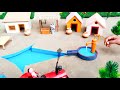 cow shed and mini hand pump arrow shape water project | tractor and mini house