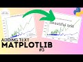 Matplotlib #3: How to add Text & Modify Font Style of Your Plot in Matplotlib?? | Data Visualization