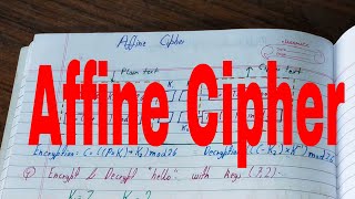 Affine cipher|Affine cipher encryption and decryption|Affine cipher example|Affine cipher decryption