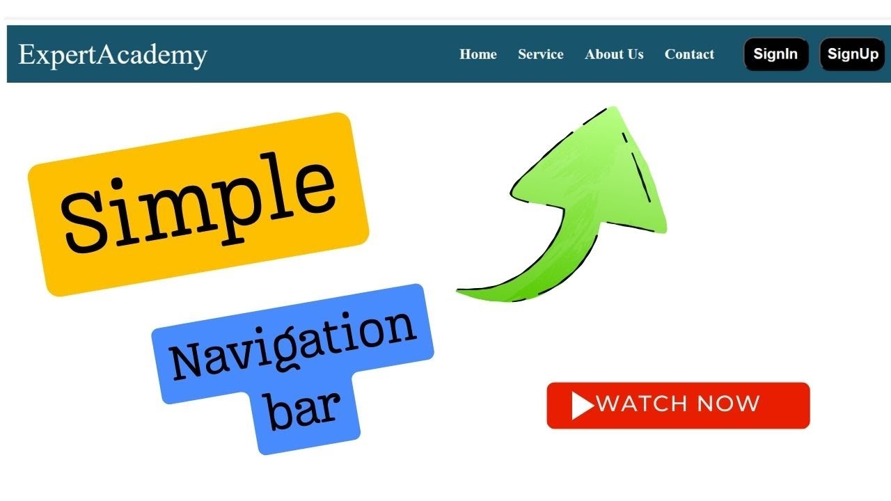 How To Create A Navigation Bar Using HTML And CSS - YouTube