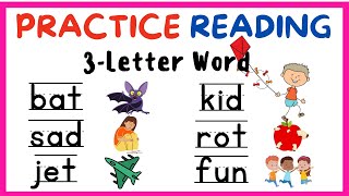 PRACTICE READING 3-LETTER WORD / COLLECTION VOWELS / A  E  I  O  U /