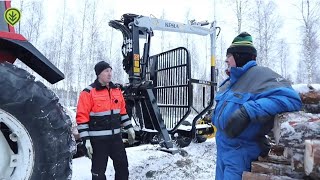 Keslan 104 metsäperävaunu ja 203T kuormain kokeilussa | Metsälehti