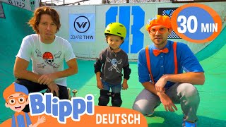 Blippi lernt Skatebaord fahren mit Shaun White 🛹 | Blippi Deutsch | Abenteuer und Videos für Kinder