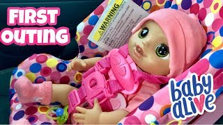 Baby Alive Real as can first outing to Walmart including car ride feeding