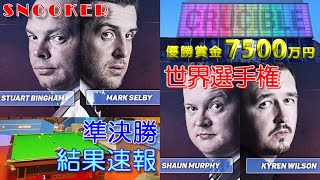 【スヌーカー】世界選手権 結果速報 準決勝【2021年】