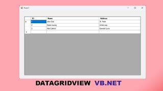 Visual Basic.NET Tutorial - How To Use DataGridView (Adding rows)