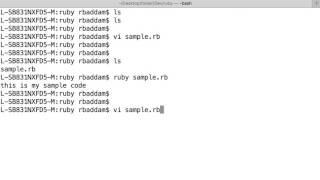 Lecture 3: Simple Ruby Code Example