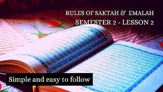 Tajweed Lesson 10 - Rules of Saktah and Emalah