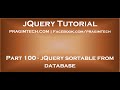 jQuery sortable from database