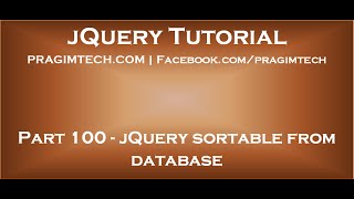 jQuery sortable from database