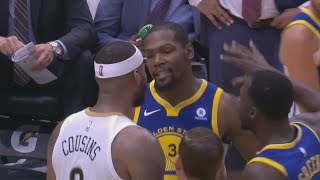Kevin Durant, DeMarcus Cousins Ejected! Curry Injury Warriors vs Pelicans 2017-18 Season