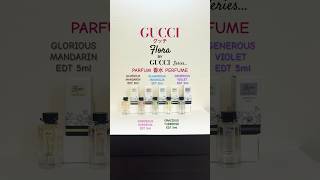 GUCCI FLORA  series PARFUM PERFUME グッチのフローラバイグッチ、シリーズです。可愛いボトルですね。ラベル変更、ボトル変更も見られるボトルです。揃えたいボトルです。