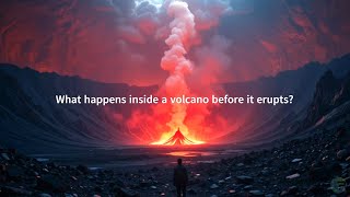 What happens inside a volcano before it erupts?