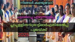 പ്ലാപ്പള്ളി തമ്പുരാട്ടിമാർ എതിരേൽപ്പ് പൂജയ്ക്ക് ഇറങ്ങുന്നു@ഒന്നാം താലപ്പൊലി പുലർച്ചെ എഴുന്നള്ളിപ്പ്