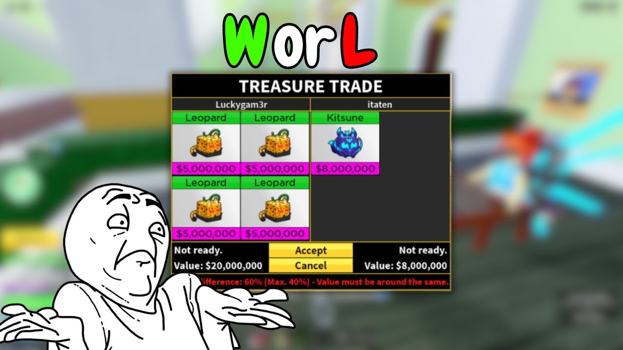 Trading Up To KITSUNE In Blox Fruits.... (W/L) - YouTube