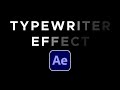 The Cleanest Typewriter Effect in After Effects – No Plugins Needed