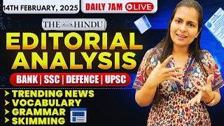 Editorial Analysis | 14th February, 2025 | Vocab, Grammar, Reading, Skimming | Nimisha Bansal