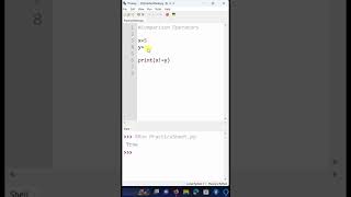 #23 - Example of Comparison Operators in Python | Python Tutorial | Praveen Kumar