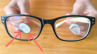 There are scratches on the glasses lenses, apply a little of it and it disappears immediately