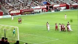 2012/08/11ヴィッセル@柏木陽介FK→槙野智章ヘッドが・・・・VS浦和レッズ