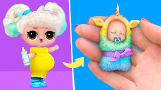 10 DIY Baby Doll Hacks and Crafts / Miniature Baby, Crib, Diapers and More!