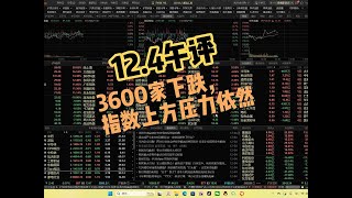 量放不出来；个股3600家下跌，不要太激进，没必要！