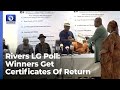 RSIEC Presents Certificates Of Return To Winners Of Rivers LGA Election