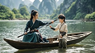 Kung Fu Movie! A Young Fisherman Saves a Wounded Heroine, Who Gifts Him the Supreme Sword!