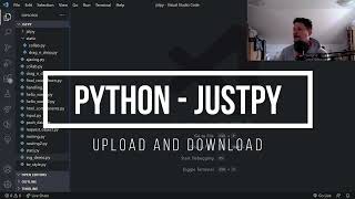Python - JustPy - Upload and Download